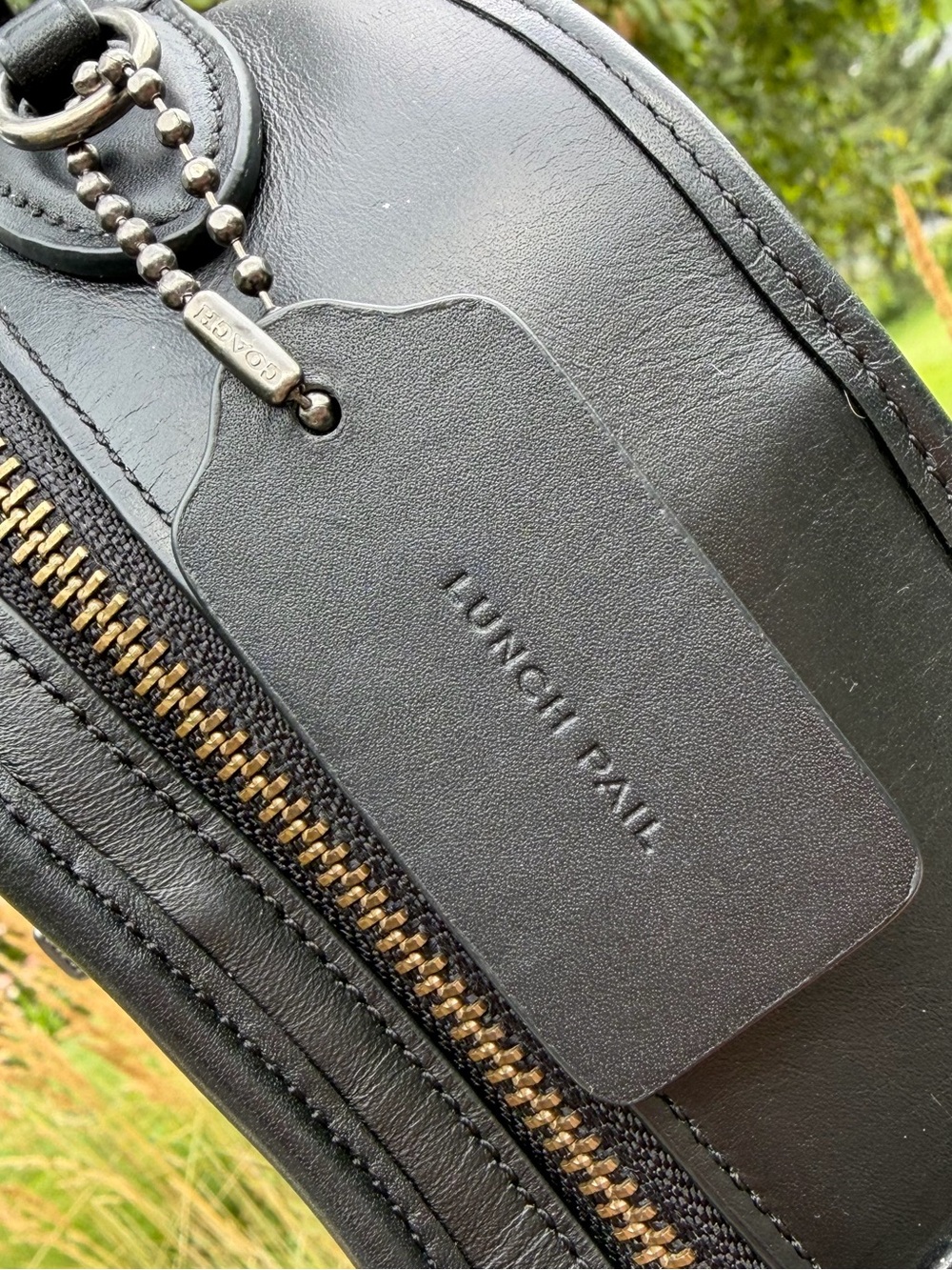 Coach Archive Retro Lunch Pail Black Leather Top handle Crossbody F11785 - Picture 6 of 17